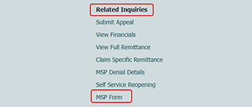 Image for MSP Forms through the Noridian Medicare Portal