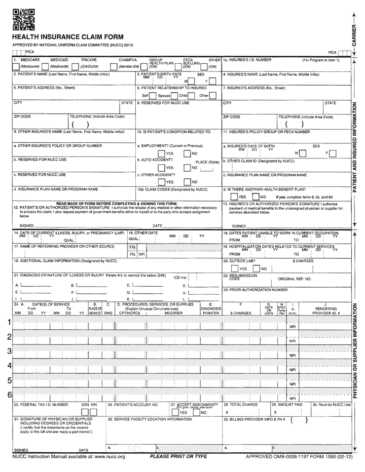 CMS-1500 Form